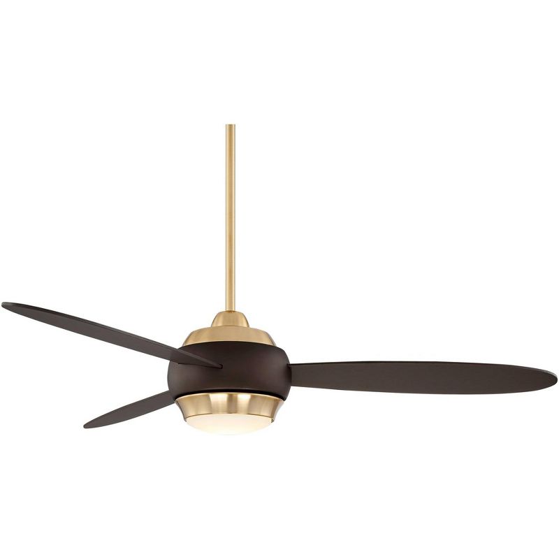 54" Casa Vieja Lynx Modern Indoor Ceiling Fan with Dimmable LED Light Remote Control Bronze Soft Brass Frosted Opal Glass for Living Room Kitchen Home, 5 of 9