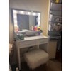 NicBex Vanity Desk with Mirror Small Vanity with Mirror, Compact Makeup Vanity Dressing Table with 2 Drawers and 2 Level Storage for Apartment - 3 of 4