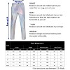 Coolmee Mens Metallic Shiny  Pants Wet Look Party Dance Straight Leg Trousers Festival Rave Cosplay Pants - 4 of 4