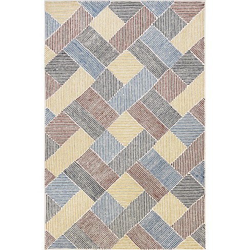 Nuloom Hedi Transitional Crosshatch Wool Area Rug : Target