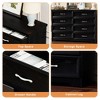 SKRAN Modern Drawer Bedroom Chest of Drawers with 8 Drawers Dresser for Living Room, Bedroom, Hallway(Black,47.6″L x 15.7″W x 36.7″H) - 4 of 4