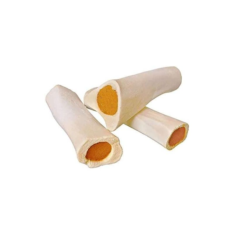 Pawstruck Large 5-6" Filled Dog Bones - Peanut Butter, Cheese & Bacon, or Beef Flavor - Made in USA Long Lasting Stuffed Femur Treat for Aggressive Chewers, 3 of 9