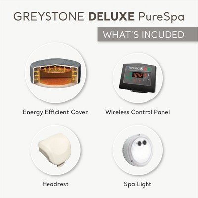 Intex PureSpa Plus Square Inflatable Hot Tub with LED Light