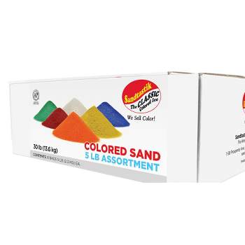 Sandtastik Colored Sand, 5 Pound Bags, Assorted Colors, Set of 6