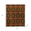 HomeRoots Olive Green Woven Acrylic Reversable Queen Blanket - 2 of 4