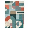 Area Rug Modern Geometric Abstract Rug Bedroom Ultra-Thin Soft Low Pile Large Carpet Living Room Non Slip Dining Room - 2 of 4