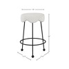 Meridian Furniture,Fleur Cream Fabric Counter Stool - 4 of 4