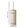 Laser Cut Toilet Brush Holder with Lid Ivory - Nu Steel: Metal Bathroom Set, Spot Clean, Off-White Accessory - 3 of 3