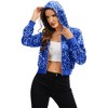 Anna-Kaci Women's Sequin Zip-Up Hooded Jacket with Ribbed Hem and Long Sleeves for Party Wear - 4 of 4
