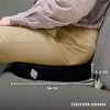 Cabeau Evolution Portable Seat Cushion, Easy Inflatable Core, Ergonomic Design for Tailbone, Back and Hip Relief, Black, Pack of 1 - 2 of 4