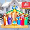 Joyfy 6.5/8 FT Long Christmas Inflatables Outdoor Decoration, Christmas Nativity Scene Set with LEDs for Xmas Party Indoor Outdoor Yard Garden Decor - 4 of 4
