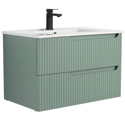 Citiscape Modern Bathroom Vanity with Textured Drawer Fronts