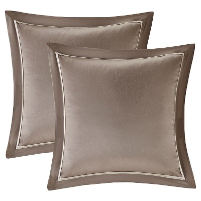 Taupe Queen Microfiber 24-Piece Bedding Set with Tufted Details