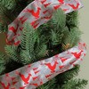 Northlight Pack of 12 Silver and Red Flying Reindeer Christmas Wired Craft Ribbon Spools - 2.5" x 120 Yards - 3 of 3
