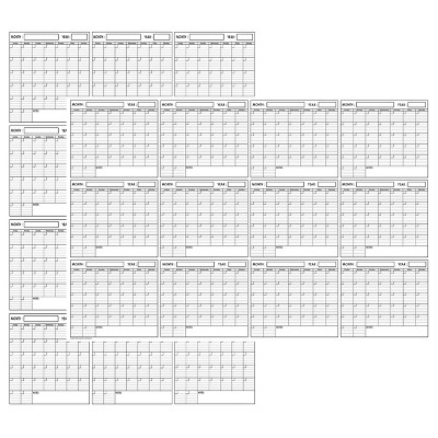 Undated Dry Erase Annual Wall Calendar 24"x36" - SwiftGlimpse