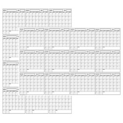 SwiftGlimpse Large Blank Reusable One Month Wall Calendar Wet & Dry Erase Laminated Monthly Wall Planner 18x24