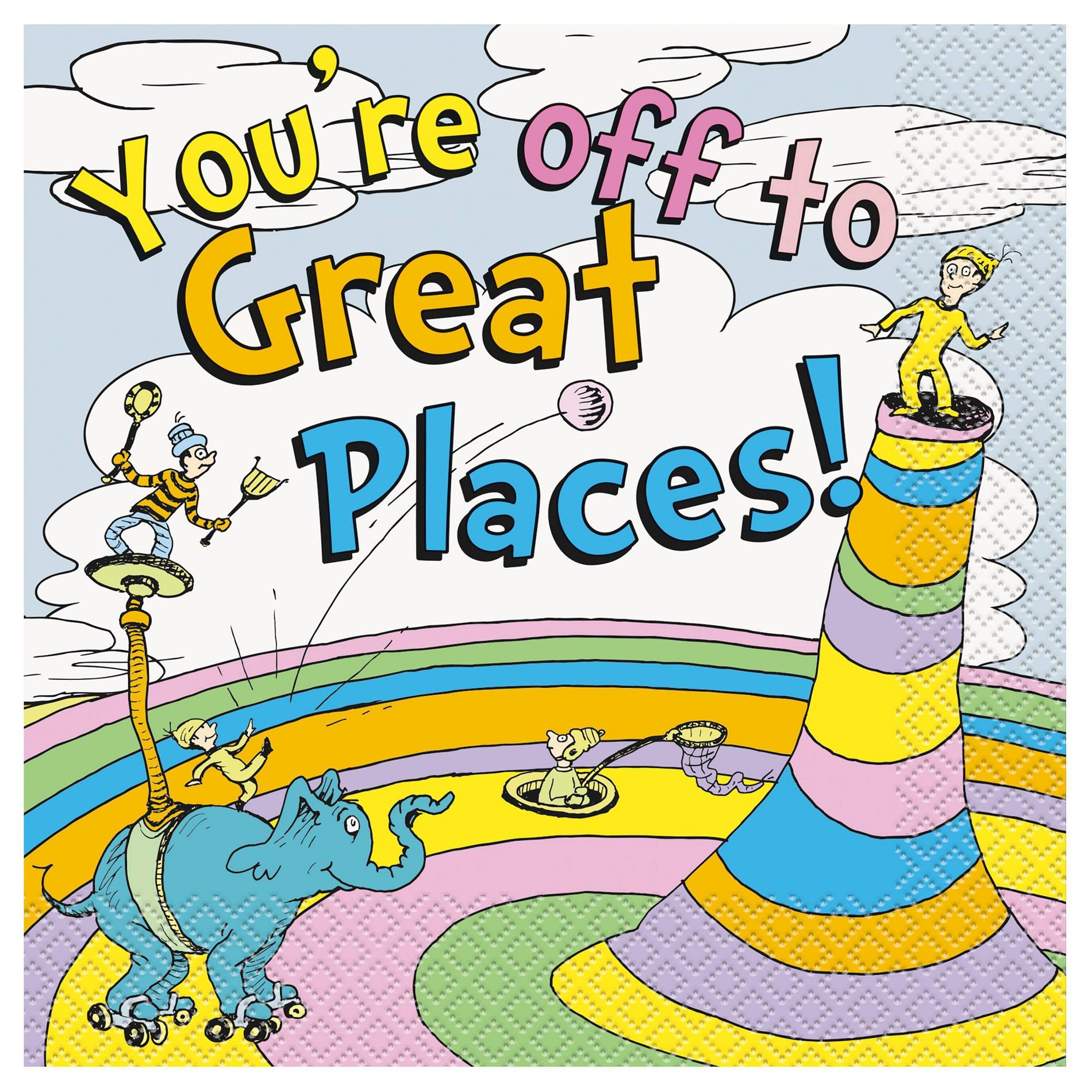 Dr. Seuss Graduation 40ct Lunch Napkins You're Off To Great Places