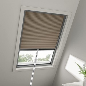 Cordless Skylight Shades 100% Blackout (Brown, 12-51 Wide and 12-74 High) - 1 of 3