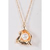 Slickblue Women's Necklace, Gold Chain with Shell Pendant and White Pearl Detail, Stylish Beach-Inspired Look, 18" - 3 of 3