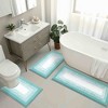 BAGOKIE Ultra Soft 3-Piece Microfiber Bathroom Rug Set - 2 of 4