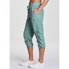 RBX Active Women's Lightweight Quick Drying Capris Adjustable Leg/Inseam Stretch Woven Workout Hiking Cropped Jogger Pants with Pockets - 4 of 4