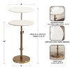 Kate and Laurel Engles Adjustable Marble Table and Plant Stand - 2 of 4
