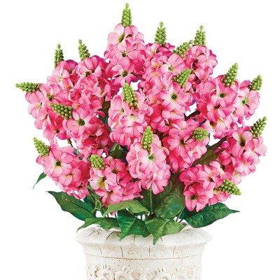 Collections Etc Artificial Snapdragon Floral Bush Bundles - Set Of 3 Pink :  Target