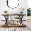 Hommoo 70.8" Console Table, Industrial Entryway Sofa Table with 3-Tier Shelves - 2 of 4