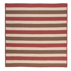 Colonial Mills Stripe It - Terracotta 6 ft. square Square Rug Indoor/Outdoor 100% Polypropylene - 1 of 2