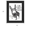 HomeRoots Hello Sweet Cheeks Donkey Black Framed Print Bathroom Wall Art - 3 of 4