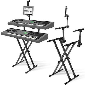IA Stands Adjustable & Portable X-Style Double Frame Dual Keyboard Stand