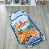 EVERYDAY KIDS Construction Toddler Cot Nap Mat for Home, Daycare, Preschool ; Easy to Roll Sleeping Mat with Elastic Straps, Pillow and Blanket - 2 of 4