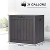 31 Gallon Resin Deck Box, Waterproof UV Resistant Outdoor Storage Box for Garden, Indoor - 3 of 4