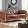 NicBex 78.75 Inch Morden 3-Seater PU Sofa Couch with Wood Legs for Living Room,Office,Apartment - 2 of 4