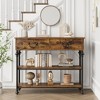 Whizmax Console Tables for Entryway, Small Entryway Table with 2 Drawers, Narrow Console Table with Storage Shelves for Living Room - 4 of 4