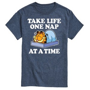 Men's - Garfield - Take Life One Nap Short Sleeve Graphic T-Shirt - 1 of 4