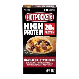 Hot Pockets High Protein Barbacoa Style Beef, Air Fryer Food, Frozen Sandwich, 1 XL Sandwich  6.75 oz — product image