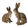 Sullivans 12" & 15.25" Rustic Resin Bunny Set of 2, Brown - 4 of 4