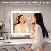 Garvee 19.6"x15.7" LED Vanity Mirror with Lights, Touch Control, 3-Color Dimmable Makeup Mirror for Vanity Desk, White - 2 of 4