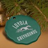 Loyola University Maryland Greyhounds Logo Porcelain Scalloped Holiday Christmas Tree Ornament - 4 of 4