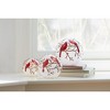 Melrose Frosted Cardinal Berry Orb (Set of 3) - 2 of 4