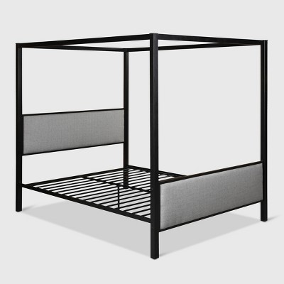 black iron rod bed frame