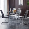 PAGED Dining Chairs Set of 4, Modern Kitchen Chair with Metal Legs and Padded Seat, PU Leather Living Room Chair for Dining Room - 2 of 4