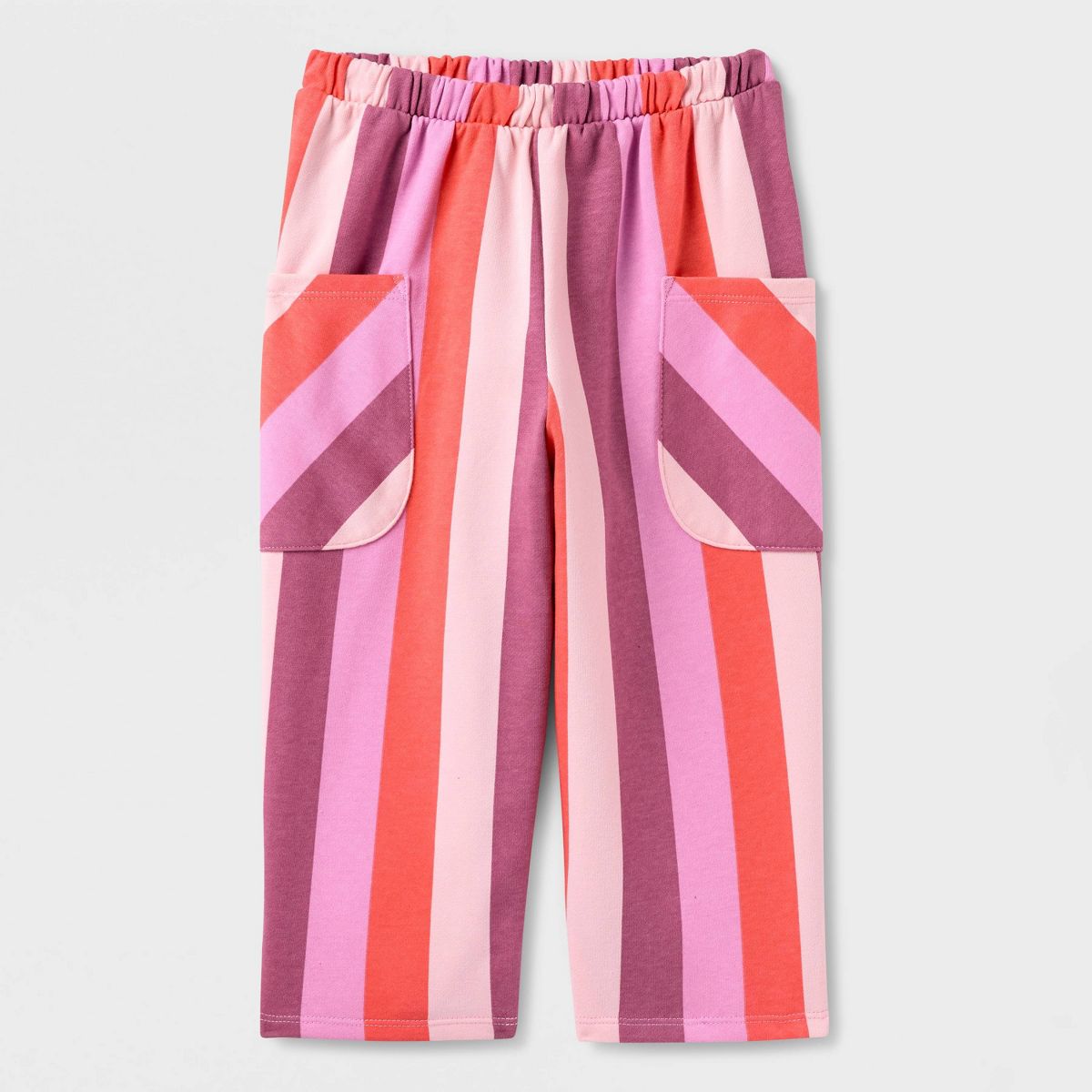 Baby and Toddler Girls' Strawberry Striped French Terry Top & Pants Set 2pc - Cat & Jack™ Mauve - thumbnail 3