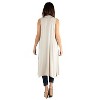 24seven Comfort Apparel Sleeveless Long Cardigan Vest - 2 of 3