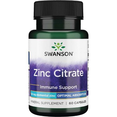 Swanson Mineral Supplements Zinc Citrate Capsules