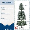 Pre-Lit Artificial Christmas Tree with LED Lights, 8 Lighting Modes, Foldable Stand & Foot Pedal Switch, Holiday Decoration - 4 of 4