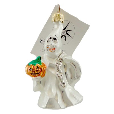 Christopher Radko 2.75 In Shake Rattle & Roll Jr Ornament Ghost Chains Halloween Tree Ornaments