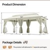 YARDGRACE Semi-permanent Patio Gazebo 10'x20' with Expansion Bolts, Outdoor Heavy Duty Party Shelter with Double Roof - 3 of 4