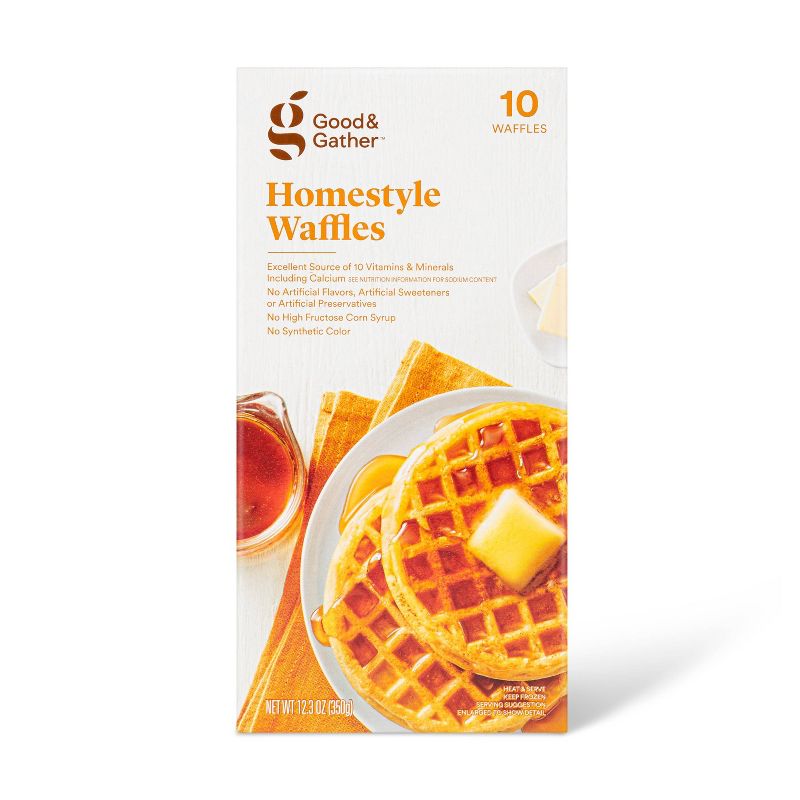 Frozen Homestyle Waffles - 10ct - Good &#38; Gather&#8482;, 1 of 7